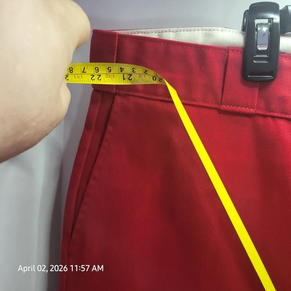 Vintage Dickies Shorts Mens 44 x 13" Inseam Red Long Baggy Chinos Skater Y2K 90s - Picture 5 of 12